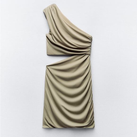 ZARA BLOGGER FAVORITE CUT OUT MINI DRESS - Picture 8 of 9